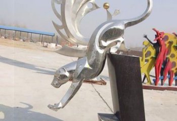 吉林经典大气的不锈钢豹子雕塑