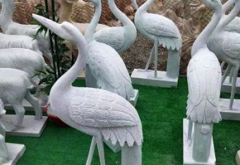 吉林花岗岩仙鹤雕塑，给您的家增添浓浓的古典风情