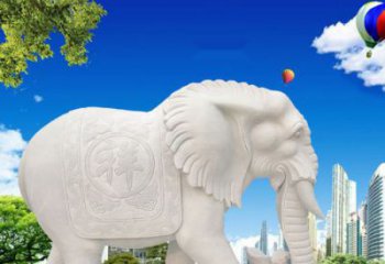吉林唯美大象石雕，祥和吉祥如意