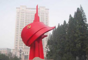 吉林不锈钢抽象党旗雕塑，象征着祖国力量