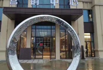 吉林镜面圆环不锈钢雕塑