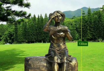 吉林精美的女孩铜雕塑，展现活力与青春