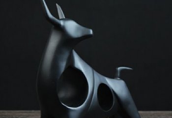 吉林可爱抽象牛玻璃钢动物雕塑