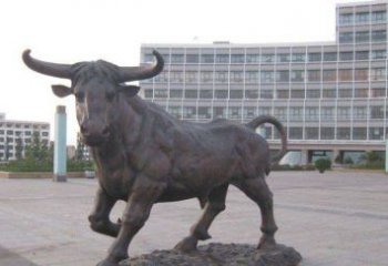 吉林老牛动物广场铜雕，专业定制精美动物雕塑
