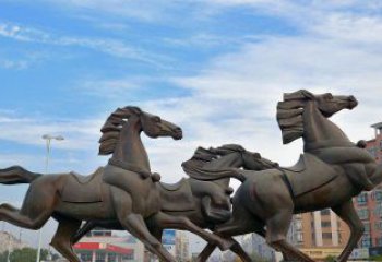 吉林马广场动物铜雕塑，精致细腻魅力无穷