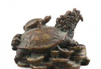 吉林雕塑非凡，铜雕龙龟母子精美