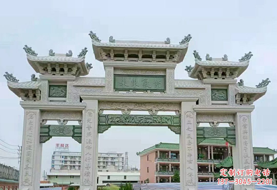吉林精美的牌楼石雕雕塑