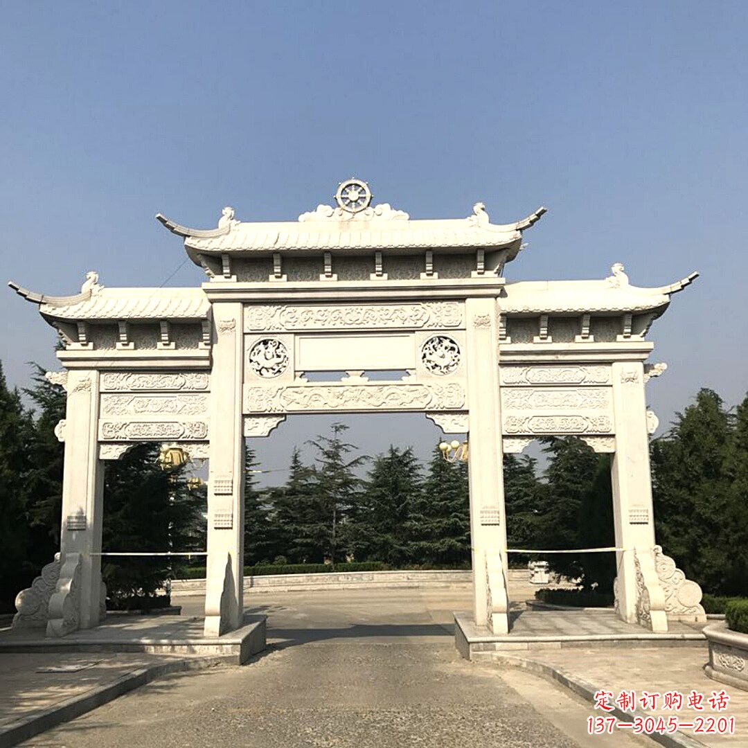 吉林精致牌坊柱座石雕服务,古色古香装点璀璨文化