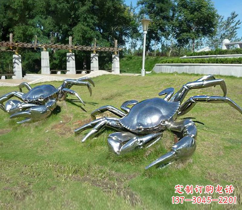 吉林精美不锈钢螃蟹雕塑