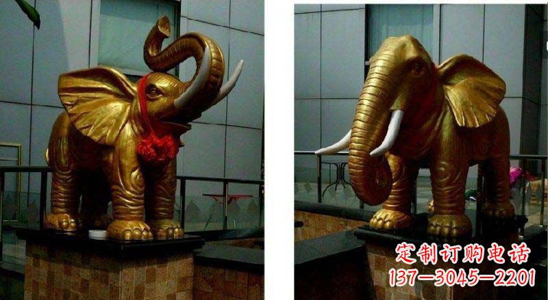 吉林专业定制:大象铜雕