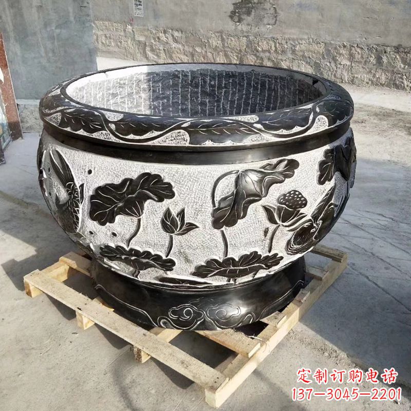 吉林欣赏古典韵味，青石仿古水缸雕塑尽显典雅