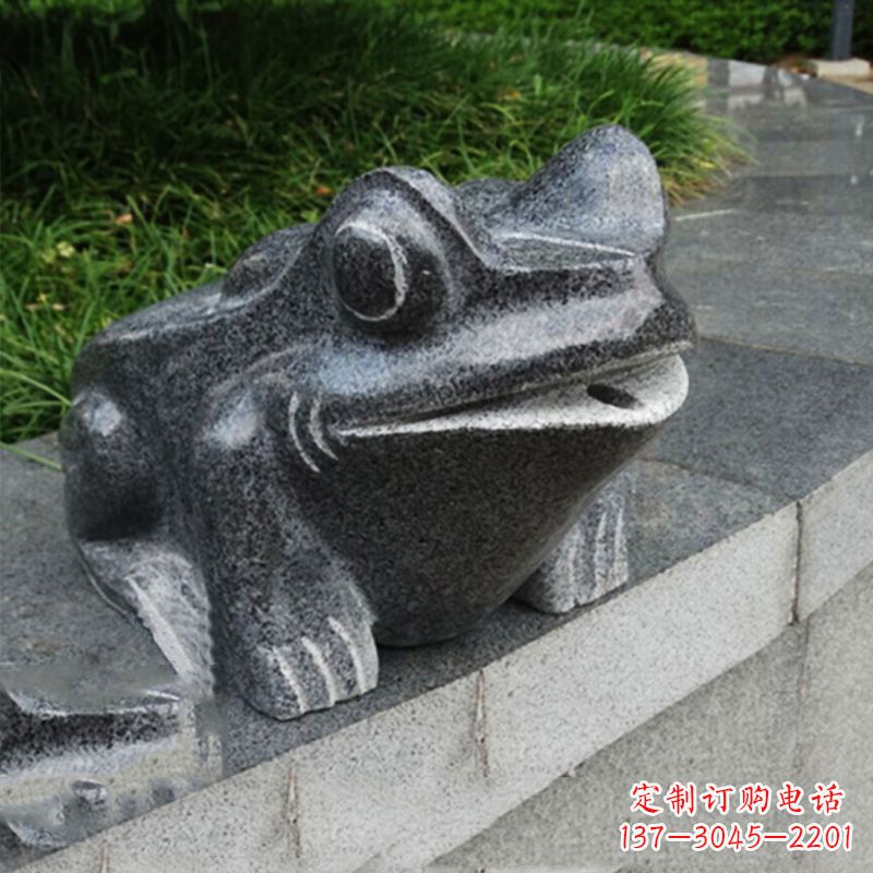 吉林活力四射的青蛙喷水雕塑