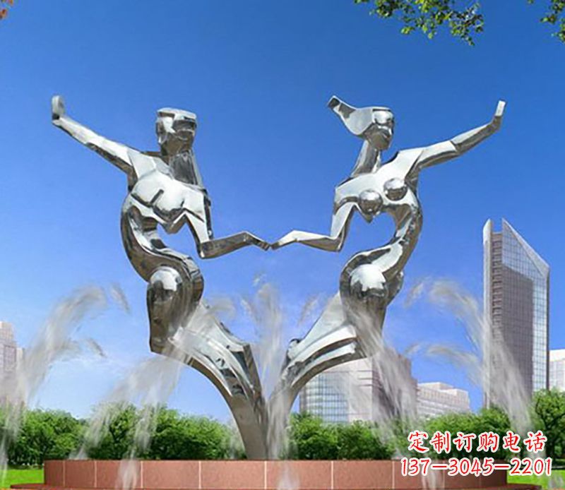 吉林情侣跳舞不锈钢抽象人物