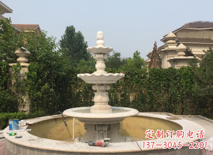 吉林三层喷泉公园石雕--唤醒公园原始的气息