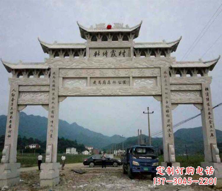 吉林三门牌坊石雕:细节讲究处处把精雕细琢