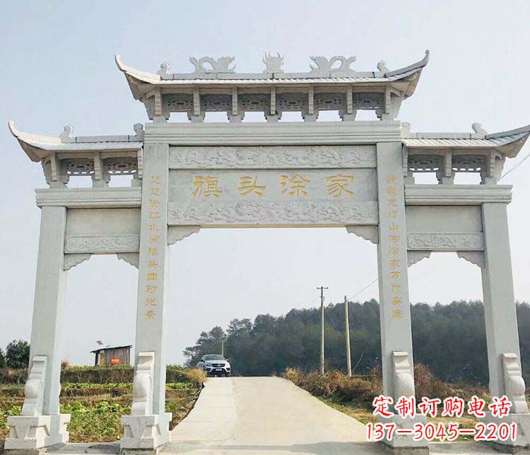 吉林三门牌坊石雕——精美雕塑,缔造传承