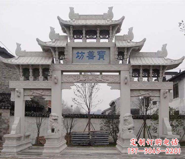 吉林领雕塑:精美石牌坊石雕艺术品