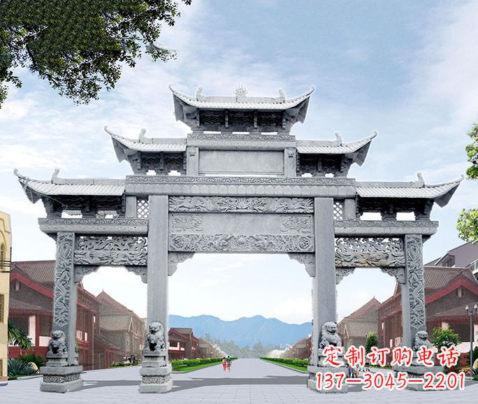 吉林高品质牌坊石雕,为您量身定制