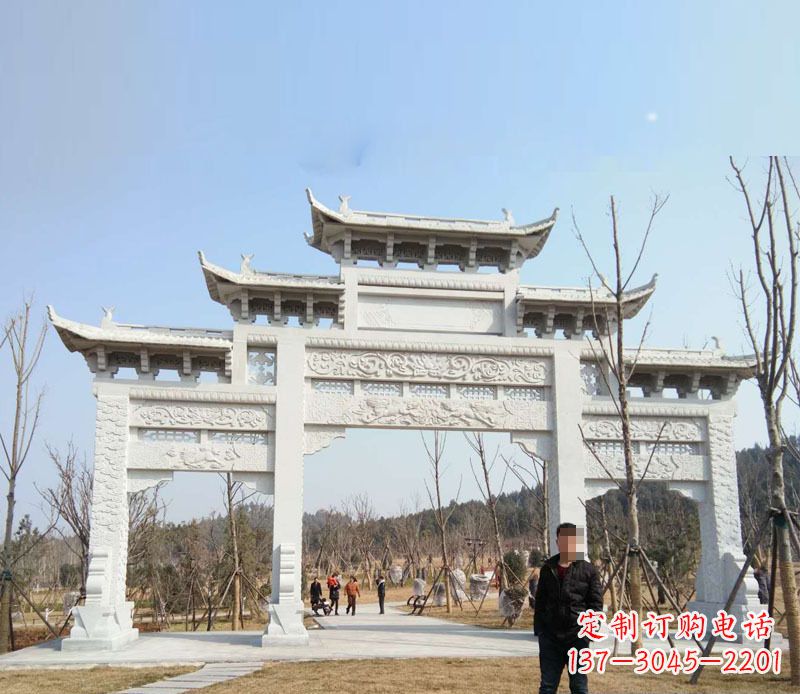 吉林中领雕塑-牌坊石雕精美无比