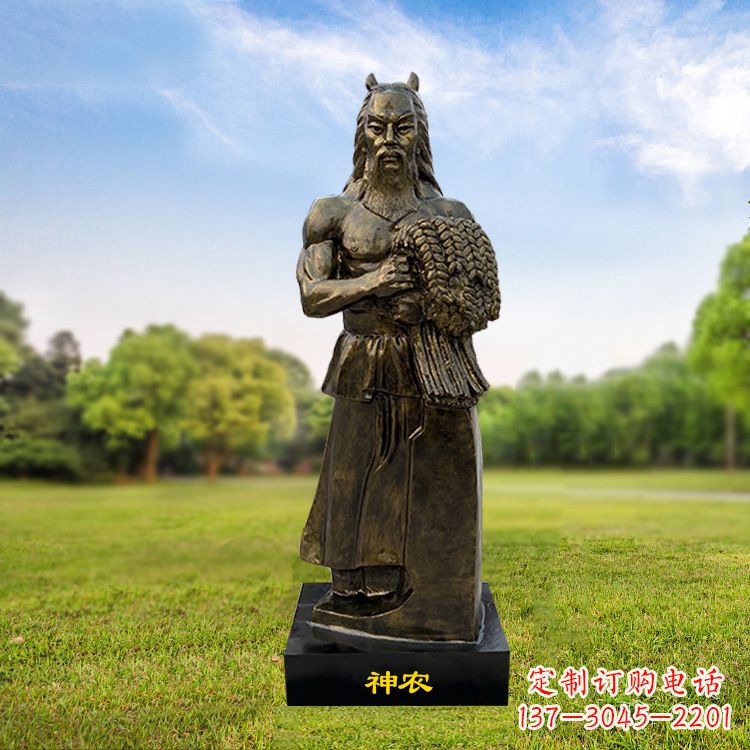 吉林神龙氏玻璃钢仿铜塑像