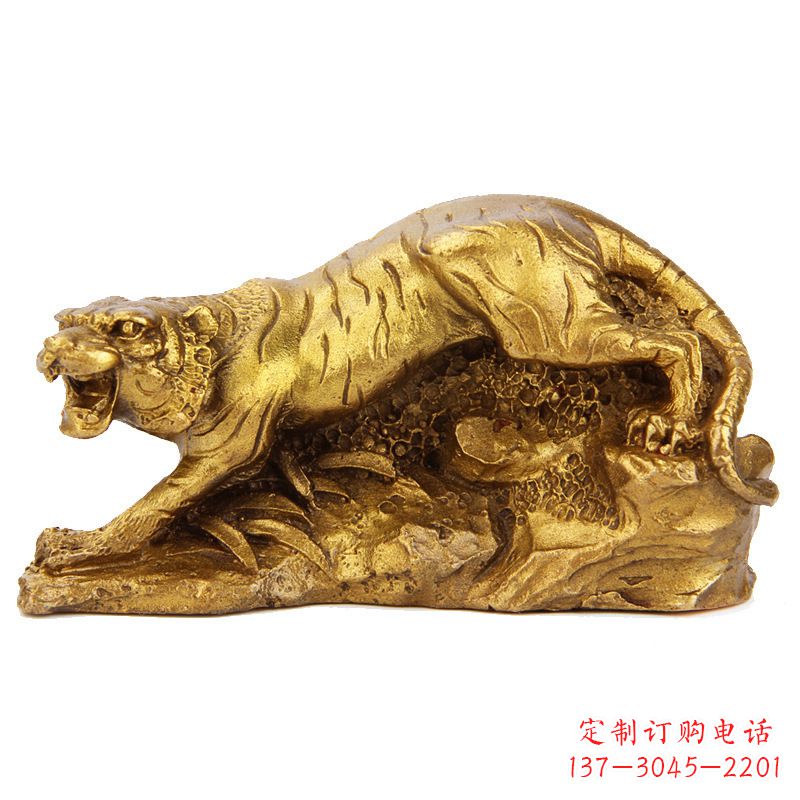 吉林中领雕塑生肖铜虎鎏金摆件,是一款以生肖虎…