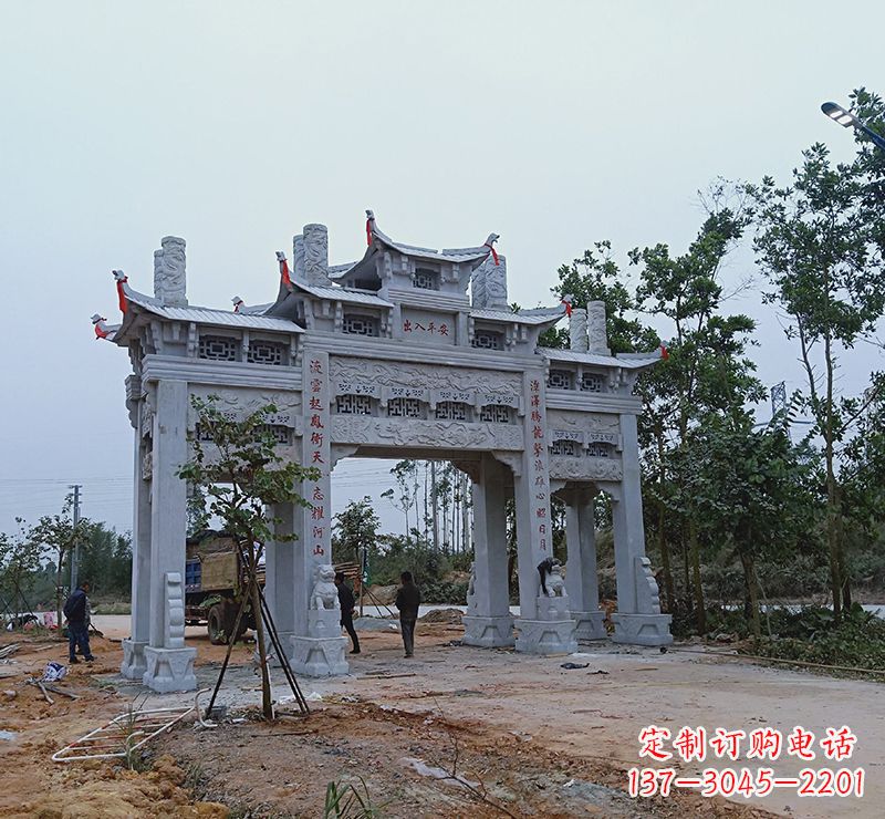 吉林领雕塑专业定制仿古牌坊雕塑,拥有多年专业…