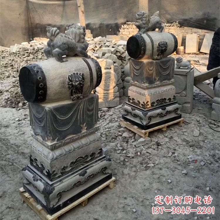 吉林定制大象雕塑石雕门墩，传承中国古典文化