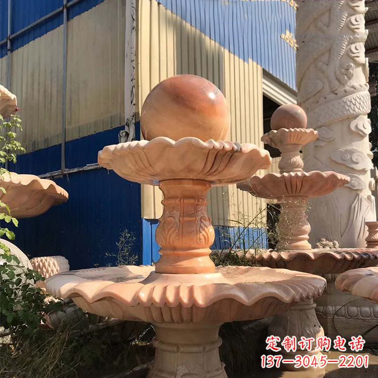 吉林石雕五福临门风水球