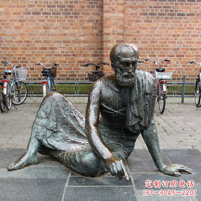 吉林世界名人古希腊著名物理学家阿基米德铜雕塑像广场人物雕塑