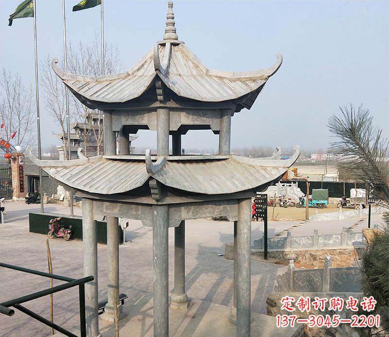 吉林双层户外凉亭石雕