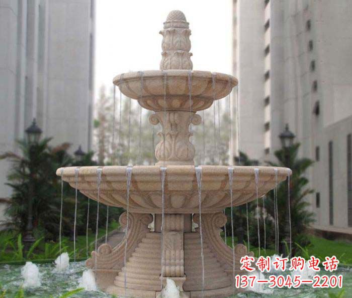 吉林双层喷泉小区石雕