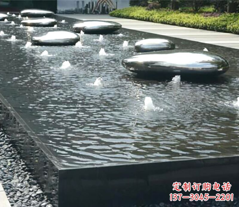 吉林水滴水池不锈钢雕塑