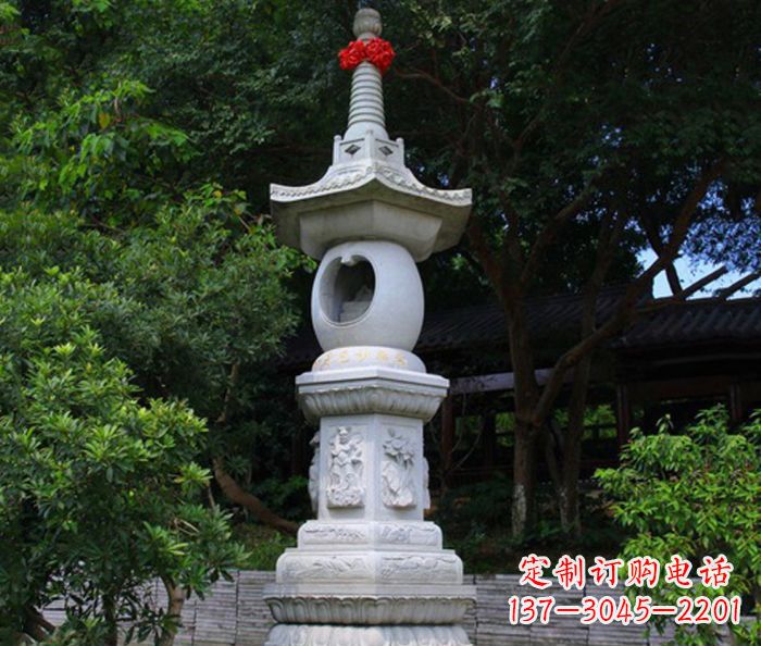 吉林寺庙景观舍利塔石雕 (2)