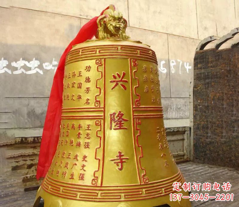 吉林寺庙景观铜钟雕塑