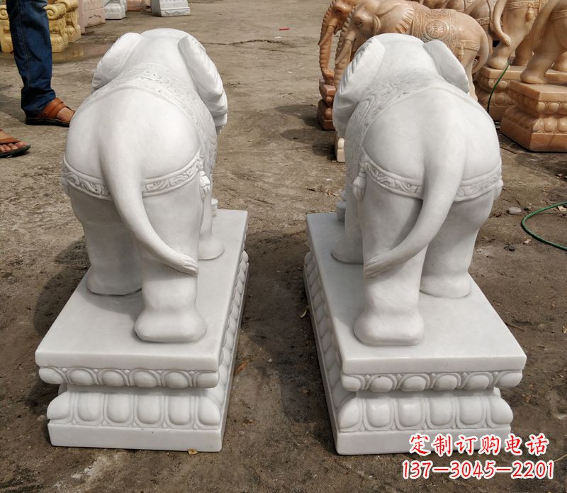 吉林寺庙石雕大象