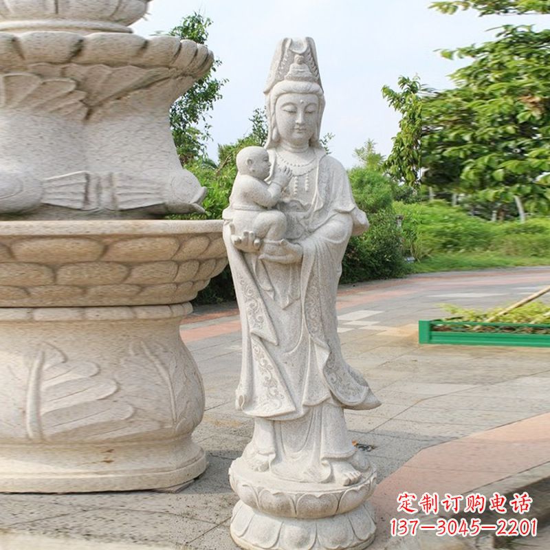 吉林送子观音汉白玉石雕