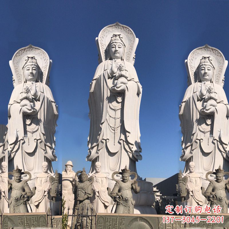 吉林送子观音大型石雕塑