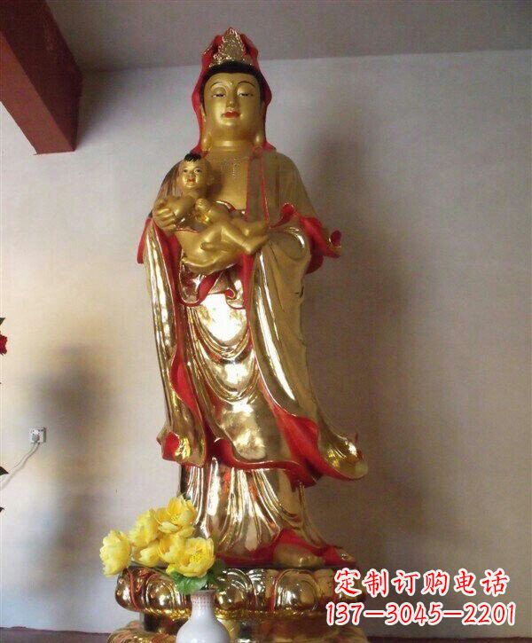 吉林送子观音铜雕 (2)