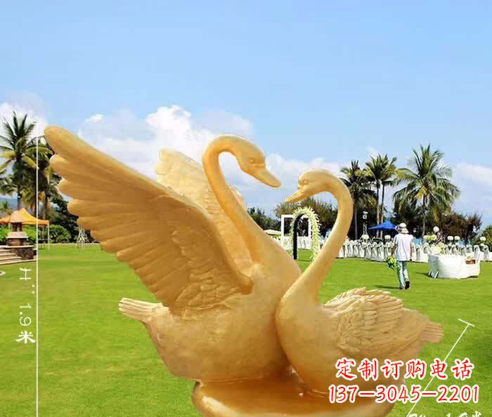 吉林天鹅铜雕