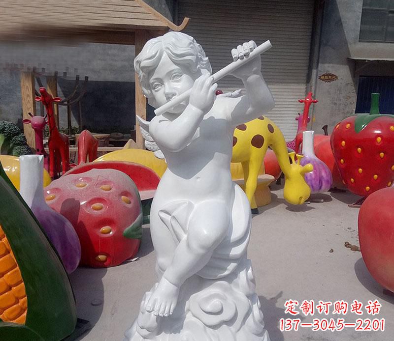 吉林天使吹笛人物石雕