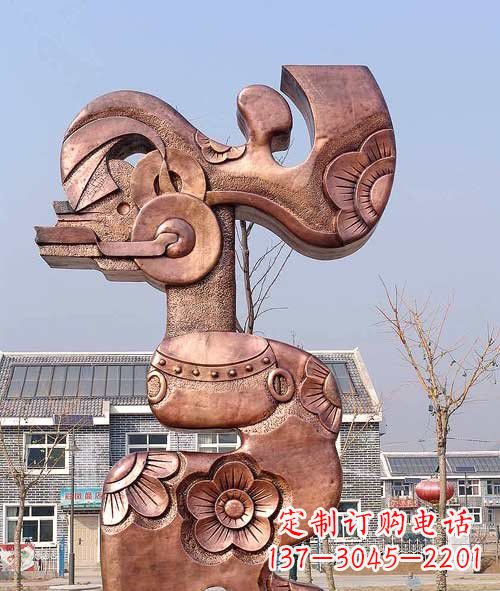 吉林铜雕抽象皮影戏人物