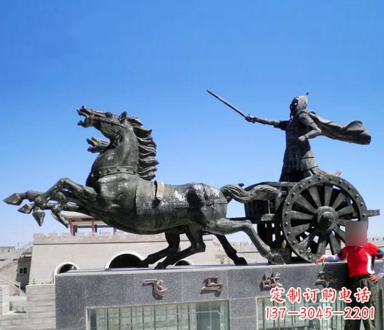 吉林铜雕飞马战车