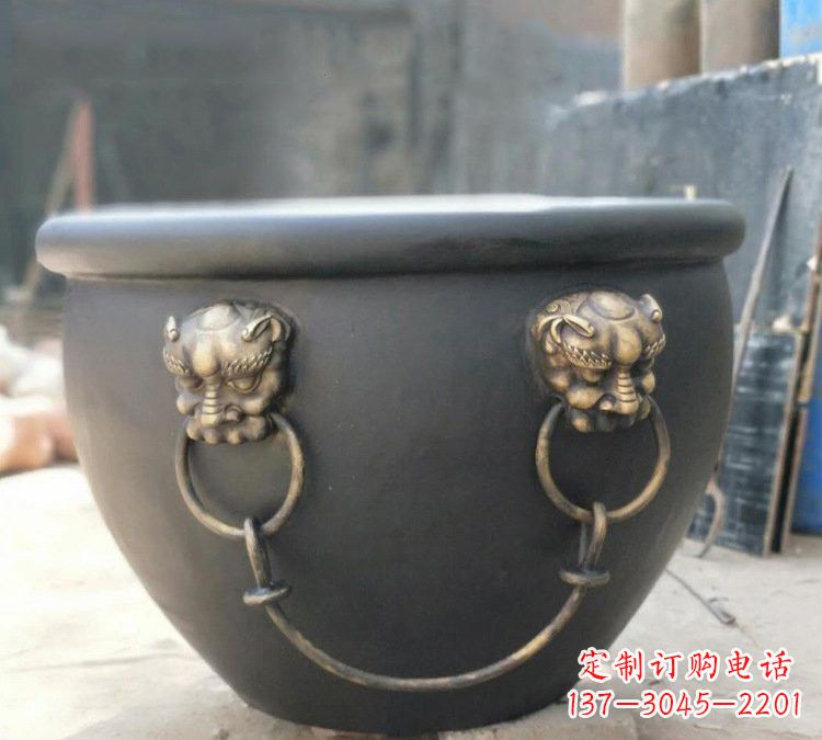 吉林铜雕故宫水缸