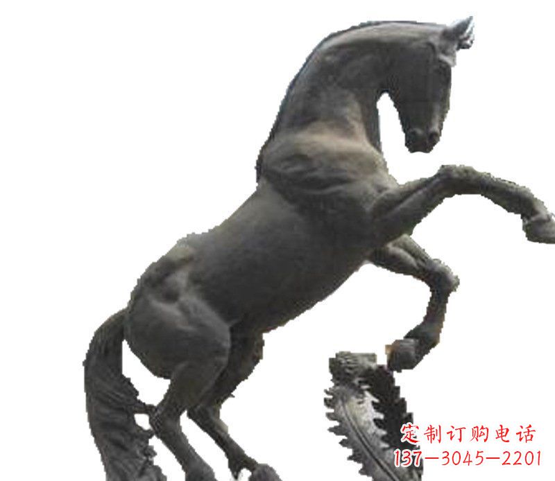 吉林铜雕广场街道景观摆件动物马雕塑