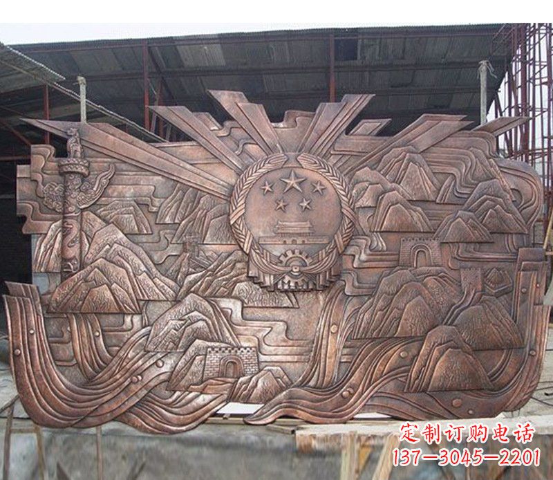 吉林铜雕广场军人壁画雕塑摆件