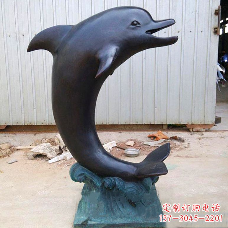 吉林铜雕海豚雕塑