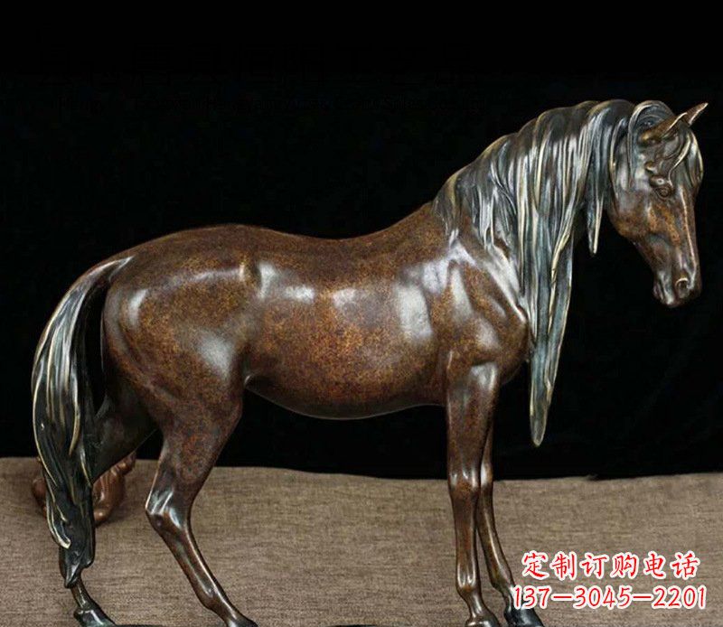吉林铜雕马公园动物摆件