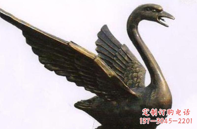 吉林铜雕喷水天鹅公园动物雕塑