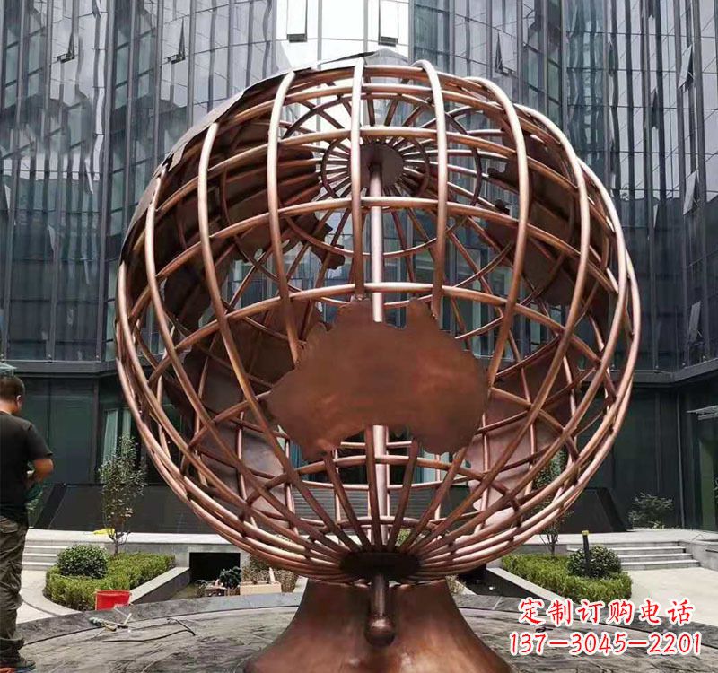 吉林铜雕企业地球仪