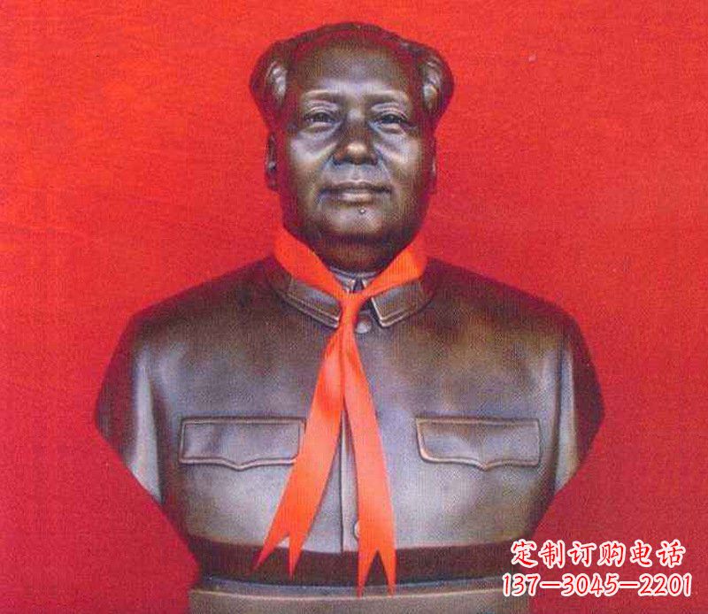 吉林铜雕校园红领巾主席雕塑摆件